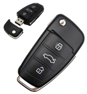 PENDRIVE 64GB JAK KLUCZYK SAMOCHODOWY AUDI A2 A3 A4 A5 A6 PAMIĘĆ USB BRELOK