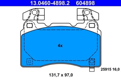 ZAPATAS DE FRENADO OPEL PARTE DELANTERA INSIGNIA 1,4-2,0 4X4 17- 13.0460-4898.2  