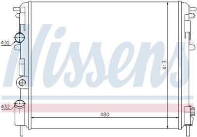 NISSENS RADUADOR DACIA LOGAN I (04-), DACIA SANDERO I (08-), NISSAN KUBIST  