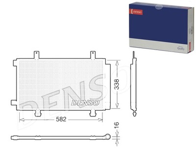 KONDENSATORIUS KONDICIONAVIMO FIAT SEDICI SUZUKI SX4 1.5-2.0D 06.06- DENSO 