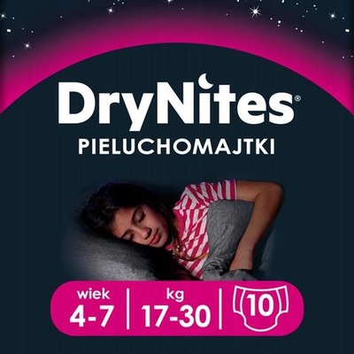 Pieluchomajtki noc dziewczyna 4-7 lat HUGGIES