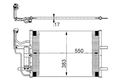 MAHLE КОНДЕНСАТОР КОНДИЦИОНЕРА MAZDA 3 5 1.3-2.3 10.03-05.10