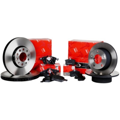 Тормозные диски тормозные колодки trw p+t - vw bora 256/230mm фото №1