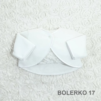 BOLERKO DO CHRZTU dla dziewczynki białe B 17 86 Angelino