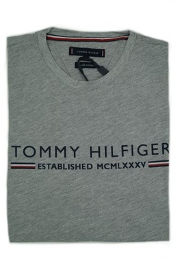 TOMMY HILFIGER t-shirt SZARY ROZMIAR L.