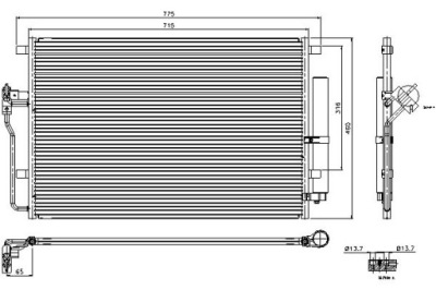 Nissens 94917 конденсатор, кондиціонер фото №1