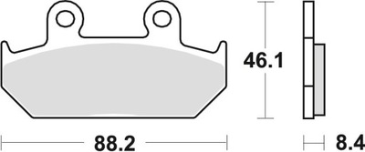 ZAPATAS DE FRENADO KH124 KH412 SINTER STREET HONDA VT 600 SHADOW '88, NX 650  