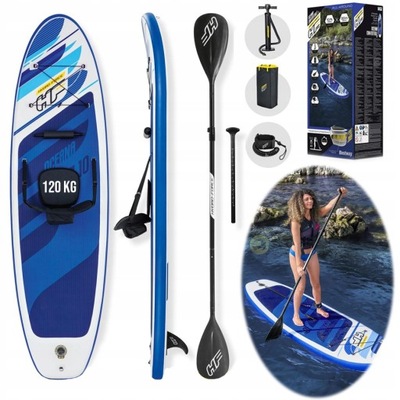 BESTWAY HYDRO-FORCE OCEANA DESKA SUP 305X84X15 CM Z WIOSŁEM I SIEDZENIEM