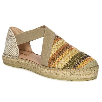 Maciejka Espadryle półbuty damskie wsuwane F6524-04 beżowe r.39