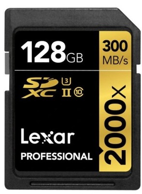 Lexar SDXC Professional 128GB 300MB/s UHS-II 2000x