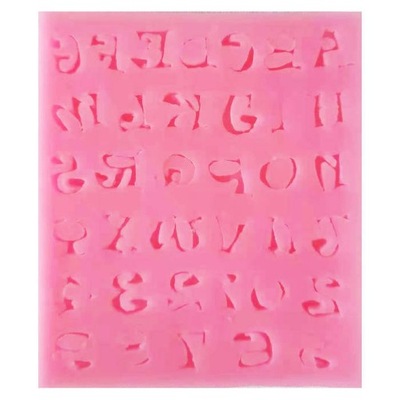 Forma FOREMKA SILIKONOWA do odlewów alfabet cyfry