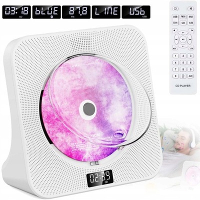 ODTWARZACZ PRZENOŚNY CD GŁOŚNIK ODTWARZANIE PŁYTY Z ALBUMEM BLUETOOTH 5.0