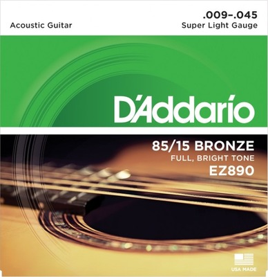 D'Addario EZ890 - 85/15 Bronze 9-45