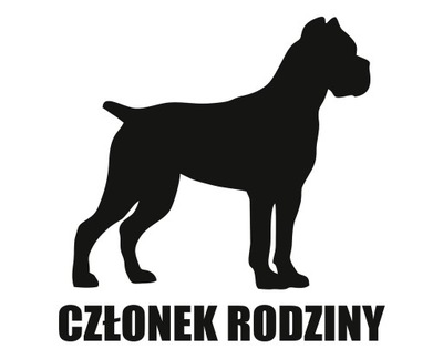 Naklejka Członek rodziny | Cane Corso