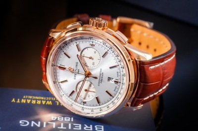 BREITLING PREMIER B01 CHRONOGRAPH RB0118 LIMITED 18K GOLD 42MM NOWY/KPL.