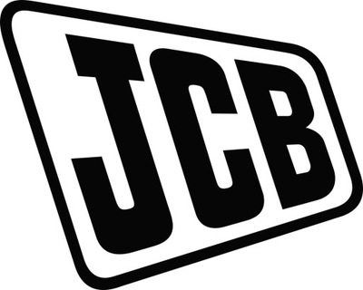 PEGADURA LOGOTIPO JCB DISPOSITIVO DE CARGA KOPARKE MASZYNE BUDOWLANA NALEPKA INSCRIPCIÓN 25 CM  