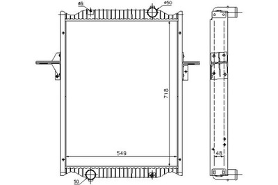 B3B13B NISSENS РАДИАТОР ДВИГАТЕЛЯ (Z RAMĄ) ПОДХОДИТ DO: RVI MIDLUM DCI6-A 10.0