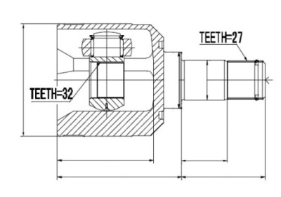 Шарнір внутрішній mitsubishi eclipse usa dk2/4 06 фото №1