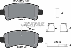 [] ZAPATAS HAM.FIAT 25987 PARTE TRASERA  