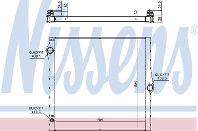 RADUADOR DE AGUA NISSENS 60825  