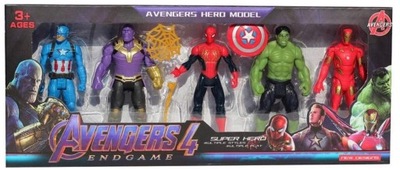 AVENGERS FIGURKI THANOS SPIDERMAN IRON MAN HULK