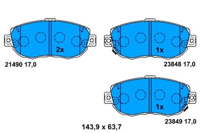 ATE ZAPATAS DE FRENADO PARTE DELANTERA LEXUS GS IS I IS SPORTCROSS SC TOYOTA  