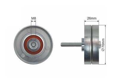 ROLLO TENSOR CORREA WIELOROWKOWEGO MAZDA 3, 6, CX-7, MPV II, MX-5 III, MX  