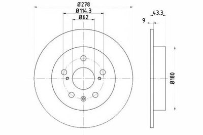 TEXTAR DISCOS DE FRENADO 2 PIEZAS SUZUKI PARTE TRASERA SX4 1,5-2,  