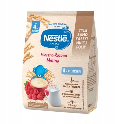Kaszka mleczno-ryżowa Nestlé malina po 4 msc 230 g
