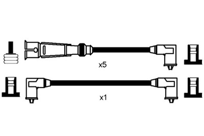 NGK КОМПЛЕКТ ТРУБОК ЗАЖИГАНИЯ AUDI 200 C2 200 C3 80 B2 КУПЕ B2 VW фото