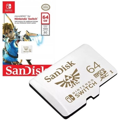 KARTA PAMIĘCI SANDISK 64GB NINTENDO SWITCH