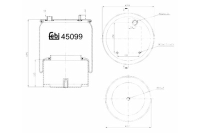 FEBI BILSTEIN BOLSA DE AIRE NEUMÁTICA SUSPENSIONES PNEUMATYCZNEGO PARTE TRASERA L/P DAF CF LF XF  