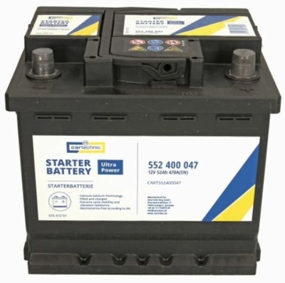 АКУМУЛЯТОР 12V CARTECHNIC 52AH 470A P+ РІВНЕ