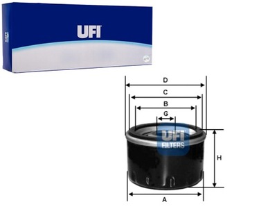 FILTRO ACEITES ISUZU 2.5D 89- TROOPER 2.8D 87- UFI UFI  