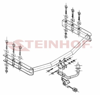 STEINHOF BARRA DE REMOLQUE GANCHO DE REMOLQUE VW PASSAT UNIVERSAL (B5FL) / (3B) 11/2000-08/2005, VW P  