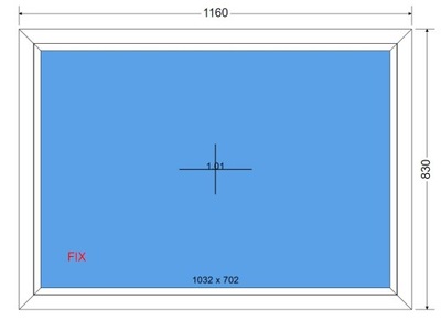 Okno PCV FIX 116x83 1165x835 120x90 Od Ręki