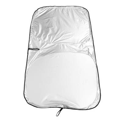 SREBRNA OSŁONA PRZECIWSŁONECZNA NA SZYBĘ SAMOCHODOWĄ - PRZEDNIA