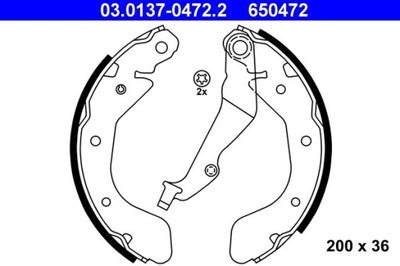 ZAPATAS DE TAMBOR DE FRENADO CHEVROLET AVEO/KALOS/SPARK 05- 03.0137-0472.2  