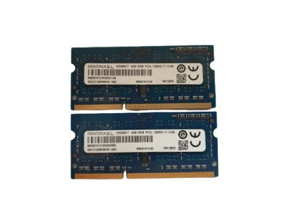 Pamięć RAM DDR3 8GB 2x4GB DDR3 PC3L 12800S 1600MHz SO-DIMM DO LAPTOPA