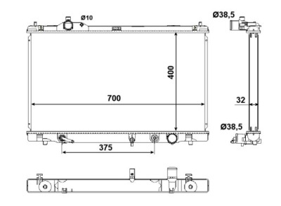Радиатор воды lexus nrf 50137 фото №1