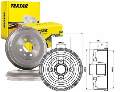 BEBNY DE FRENADO OPEL PARTE TRASERA CORSA C 00- TEXTAR  