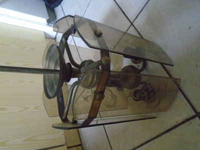 ŻYRANDOL NA TRZY ŻARÓWKI SZKŁO MOSIĄDZ STARY PRL