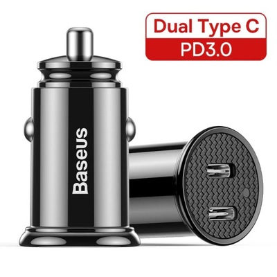 BASEUS 30W USB CAR CHARGER QUICK CHARGE 4.0 3.0 FCP SCP USB PD PARA XIAOMI  