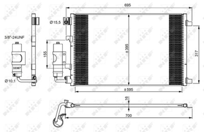 РАДИАТОР КОНДИЦИОНЕРА - КОНДЕНСАТОР EASY FIT 35973