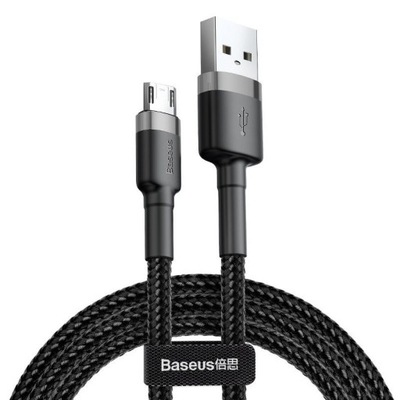 Kabel Micro USB Baseus Cafule 2.4A 1m szaro-czarny