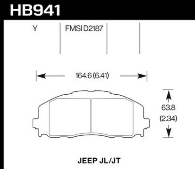 ZAPATAS PARTE DELANTERA HAWK LTS FREEMONT | WRANGLER JL| JOURNEY | GRAND CARAVAN HB94  