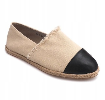 BEŻOWE ESPADRYLE DAMSKIE 41