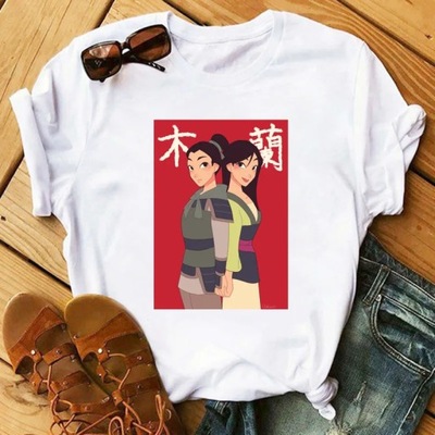 Y2K T-Shirt Ms letnia nowa moda mulan kreskówka