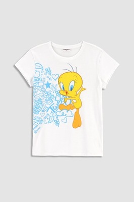 Dziewczęca bluzka Tweety Bird biała 128 Mokida