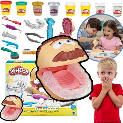 PLAY DOH DUŻY ZESTAW DENTYSTA MASA PLASTYCZNA 18W